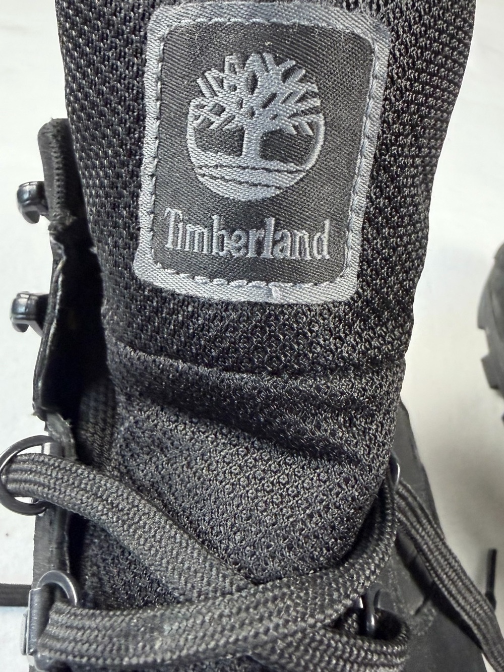 Timberland A1648 Men’s 10 Black Waterproof Hiking Boots Anti-Fatigue Leather - Picture 7 of 8